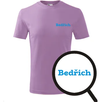 Chlapecké tričko Fialové dětské tričko Bedřich - dětské tričko se jménem - barva fialová - velikost 6let
