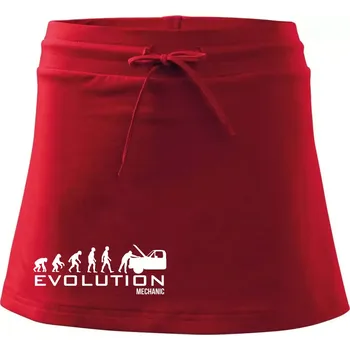 Dámská sukně Evoluce mechanik - Sportovní sukně - two in one - L ( Červená )