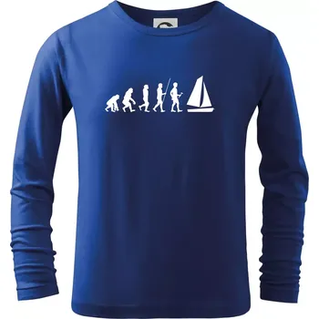 Chlapecké tričko Evoluce plachtění - Triko dětské Long Sleeve - 122 cm/6 let ( Královská modrá )