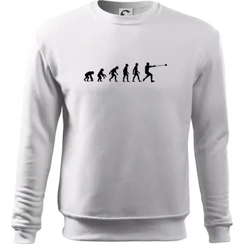 Pánská mikina Evoluce hod kladivem - Mikina Essential pánská - L ( Bílá )