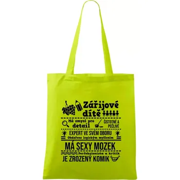 Narozeniny září - Taška bavlněná - 42 x 38 cm ( Limetková )