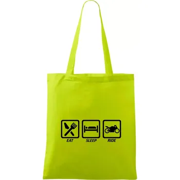 Eat sleep ride - silnice - Taška bavlněná - 42 x 38 cm ( Limetková )