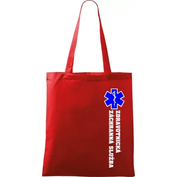 Hvězda života - zdravotnická záchranná služba - Taška bavlněná - 42 x 38 cm ( Červená )