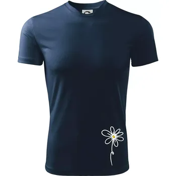 Kopretina - dole na výšku - Dětské triko sportovní (dresovina) - 146 cm/10 let ( Námořní modrá (velmi tmavá - téměř černá) )