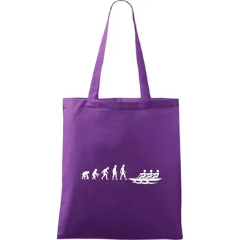 Evoluce veslování 3 lidi - Taška bavlněná - 42 x 38 cm ( Fialová )