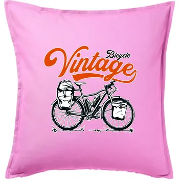 Polštář Bicycle Vintage - Polštář 50x50 - 50x50 - Pouze potah ( Růžová )