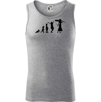 Evoluce cellistka - Tílko pánské Core - 2XL ( Tmavě šedý melír )