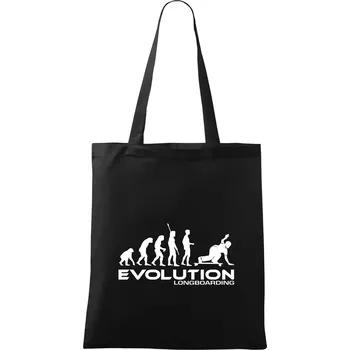 Nákupní taška Evoluce longboard - Taška bavlněná - 42 x 38 cm ( Černá )