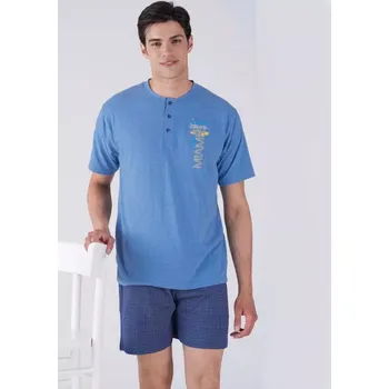 Pánské pyžamo Pánské pyžamo Karelpiu KC8247 M Šedá