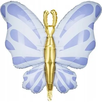 Fóliový balónek Motýl, 69 x 69 cm, světle modrá