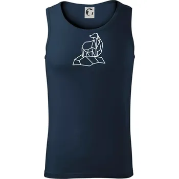 Geometrie lední medvěd na ledu - Tílko pánské Core - 2XL ( Námořní modrá (velmi tmavá - téměř černá) )