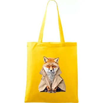 Liška v kabátu - Taška bavlněná - 42 x 38 cm ( Žlutá )