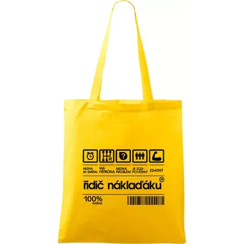 Čárový kód řidič náklaďáku - Taška bavlněná - 42 x 38 cm ( Žlutá )