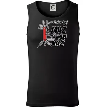 Každý správný muž, má u sebe nůž - Tílko pánské Core - S ( Černá )