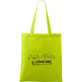 Profil Lužické hory - Taška bavlněná - 42 x 38 cm ( Limetková )