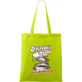 Nejlepší guláš vaří babička - Taška bavlněná - 42 x 38 cm ( Limetková )