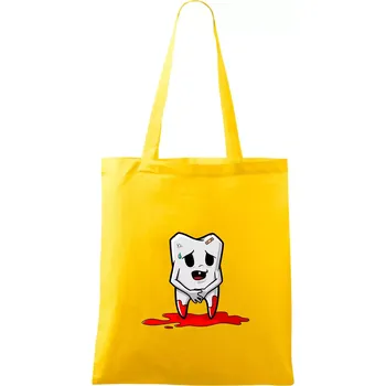 Vytržený zoubek - Taška bavlněná - 42 x 38 cm ( Žlutá )
