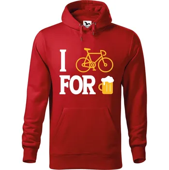 Pánská mikina DOBRÝ TRIKO Pánská mikina s potiskem For beer Velikost pánské mikiny: M, Barva: Červená