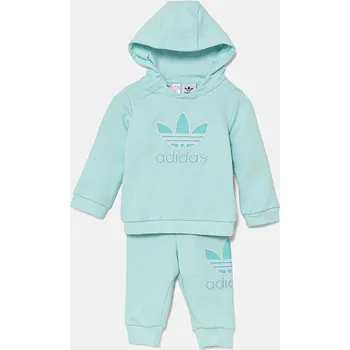 Kojenecká tepláková souprava adidas Originals JC6590 tyrkysová 60X, vel. 62