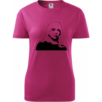 Purpurové dámské tričko Billie Eilish - barva purpurová - velikost XS