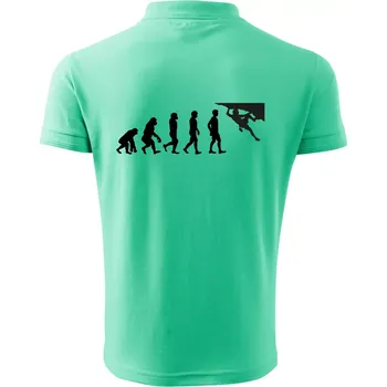 Pánská košile Evoluce bouldering - Polokošile pánská Pique Polo 203 - 3XL ( Mátová )