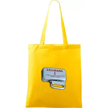 Záchranná brzda vlak - Taška bavlněná - 42 x 38 cm ( Žlutá )