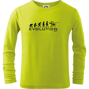 Chlapecké oblečení Evoluce lyžování - Triko dětské Long Sleeve - 104-110cm / 3-4 roky ( Limetková )