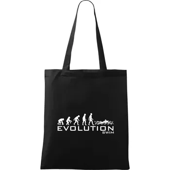 Nákupní taška Evoluce Swim - Taška bavlněná - 42 x 38 cm ( Černá )