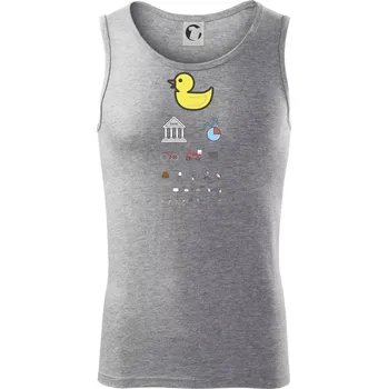 Oční test různé věci - Tílko pánské Core - M ( Tmavě šedý melír )