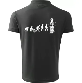 Pánská košile Evoluce kominík - Polokošile pánská Pique Polo 203 - L ( Tmavá břidlice (šedá se zeleným nádechem) )