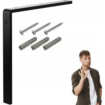 police Držák police, konzole pro Polic Loft, silný ocelový zesílený 30x30x3 cm