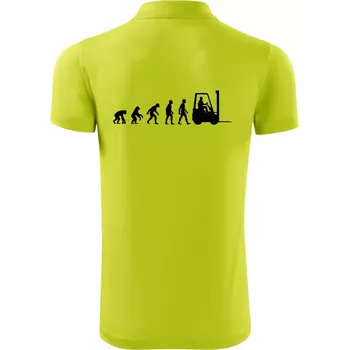 Pánská košile Evoluce ještěrka - Polokošile Victory sportovní (dresovina) - M ( Limetková )