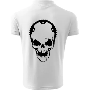 Pánská košile Rozeta lebka - Polokošile pánská Pique Polo 203 - S ( Bílá )