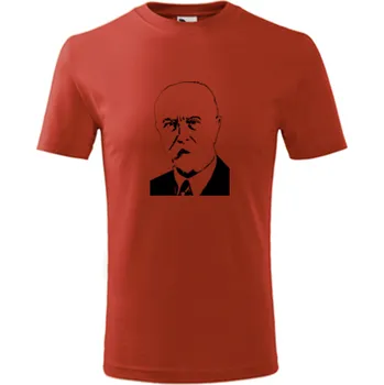 Chlapecké tričko Červené dětské tričko Tomáš Garrigue Masaryk - barva červená - velikost 4roky