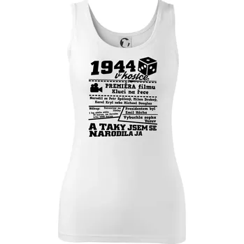 Dámské tričko 1944 v kostce - Dámské tílko - XL ( Bílá )