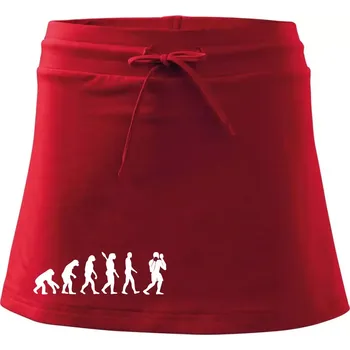 Dámská sukně Evoluce box - Sportovní sukně - two in one - M ( Červená )
