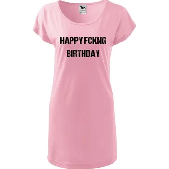 DOBRÝ TRIKO Dámské tričko/šaty FCKNG Velikost: XS, Barva: Růžová