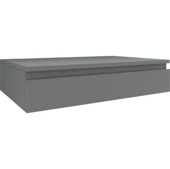 Komoda Police laminovaná deska MEBLE DUBOWIK 90 x 20 cm grafit, odstíny šedé, šedá