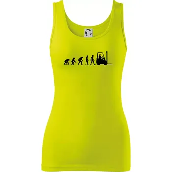 Dámské tričko Evoluce ještěrka - Dámské tílko - M ( Limetková )