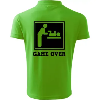 Pánská košile Game over miminko - Polokošile pánská Pique Polo 203 - XL ( Apple Green )