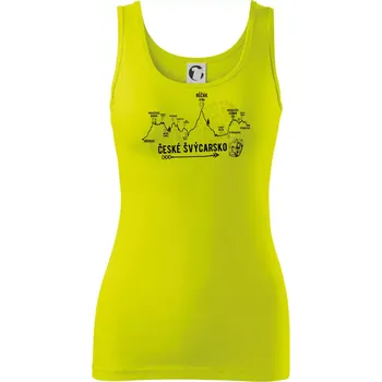 Profil České Švýcarsko - Dámské tílko - XS ( Limetková )