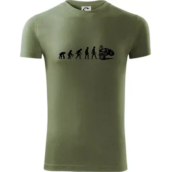Pánské oblečení Evoluce quad čtyřkolka - Viper FIT - Pánské zůžené tričko - 2XL ( Khaki )