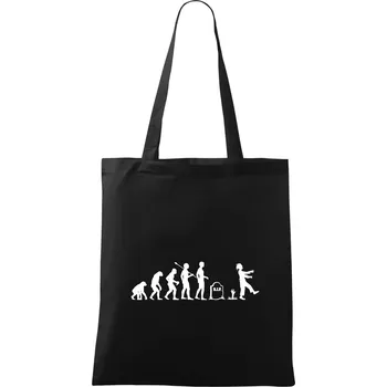 Nákupní taška Evoluce Zombie (Hana-creative) - Taška bavlněná - 42 x 38 cm ( Černá )