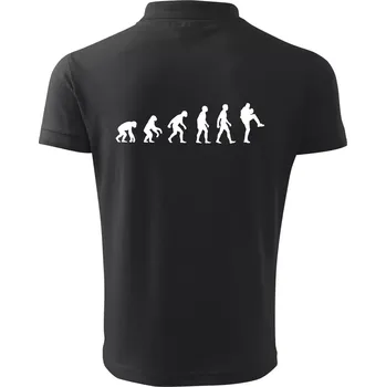 Pánská košile Evoluce baseball nadhazovač - Polokošile pánská Pique Polo 203 - 3XL ( Dřevěné uhlí )