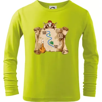 Dětská móda Cesta rumu - Triko dětské Long Sleeve - 122 cm/6 let ( Limetková )