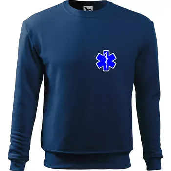 Pánská mikina Rescue - Hvězda na prsu + nápis na zádech - Mikina Essential pánská - 2XL ( Půlnoční modrá )