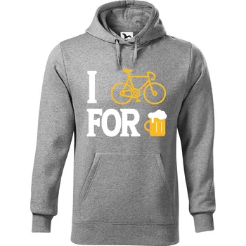 Pánská mikina DOBRÝ TRIKO Pánská mikina s potiskem For beer Velikost pánské mikiny: 5XL, Barva: Tmavě šedý melír