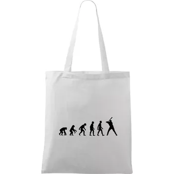 Evoluce baseball pálkař nápřah - Taška bavlněná - 42 x 38 cm ( Bílá )