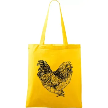 Slepice černobílá - Taška bavlněná - 42 x 38 cm ( Žlutá )
