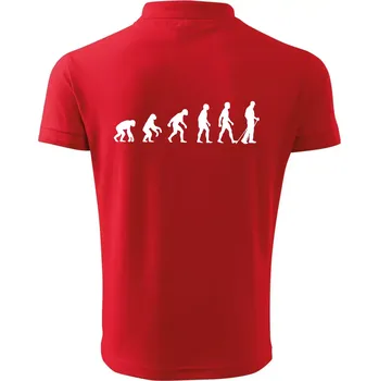 Pánská košile Evoluce Nordic walking - Polokošile pánská Pique Polo 203 - 5XL ( Červená )